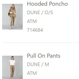 ATM Hooded Poncho and Pull On Pants Set